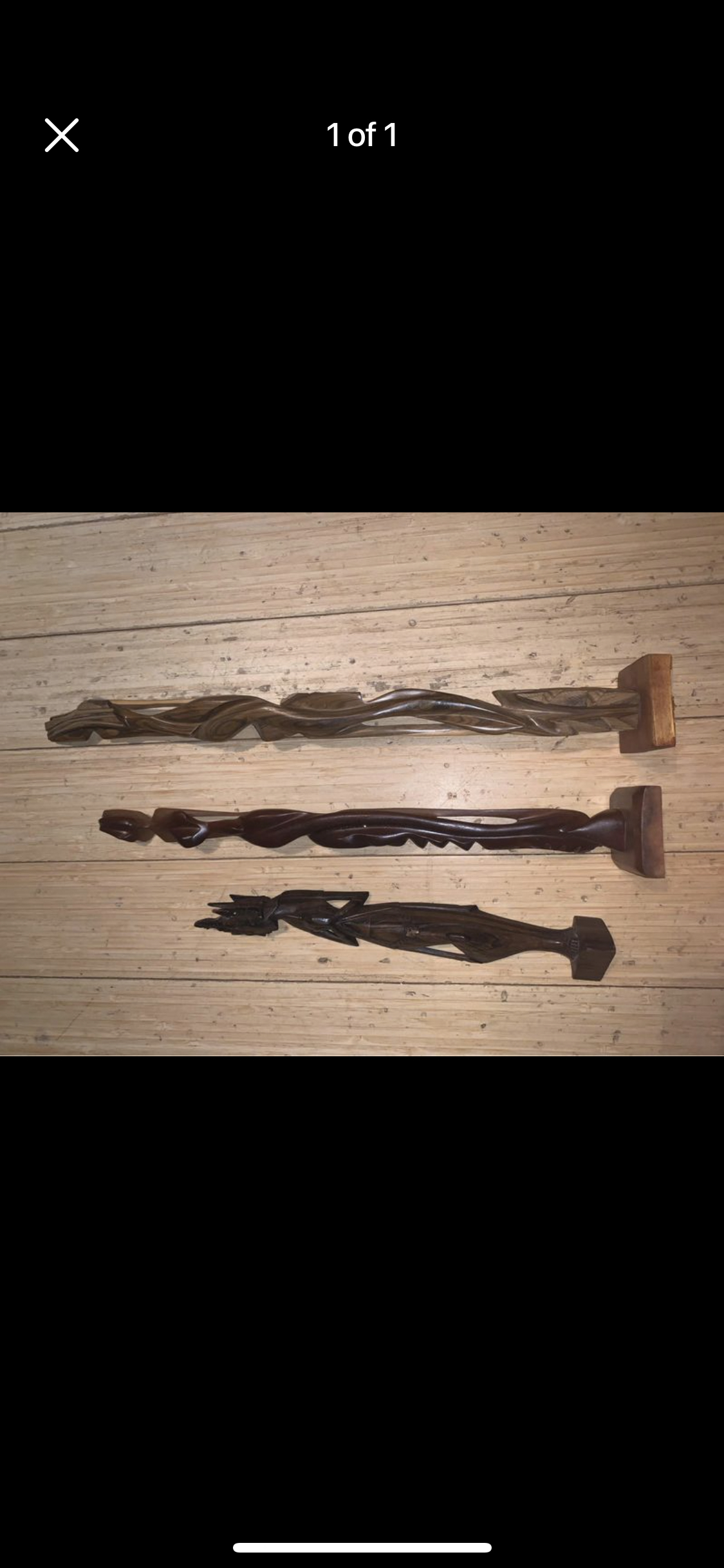 Wooden statues from Cuba