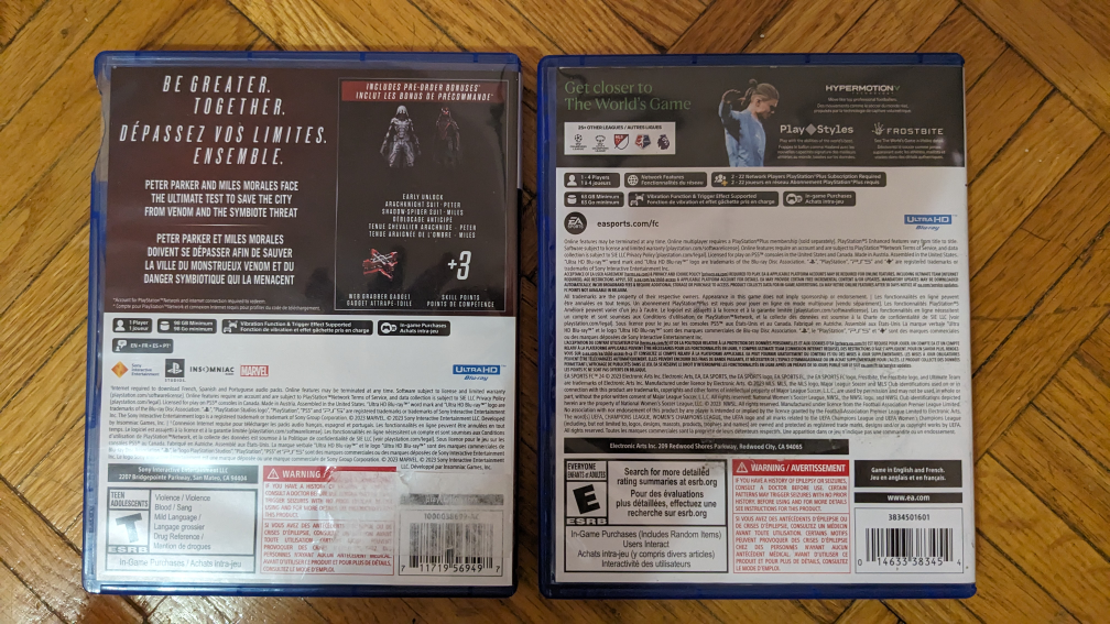 PS5 games (spiderman and FIFA) - photo 3