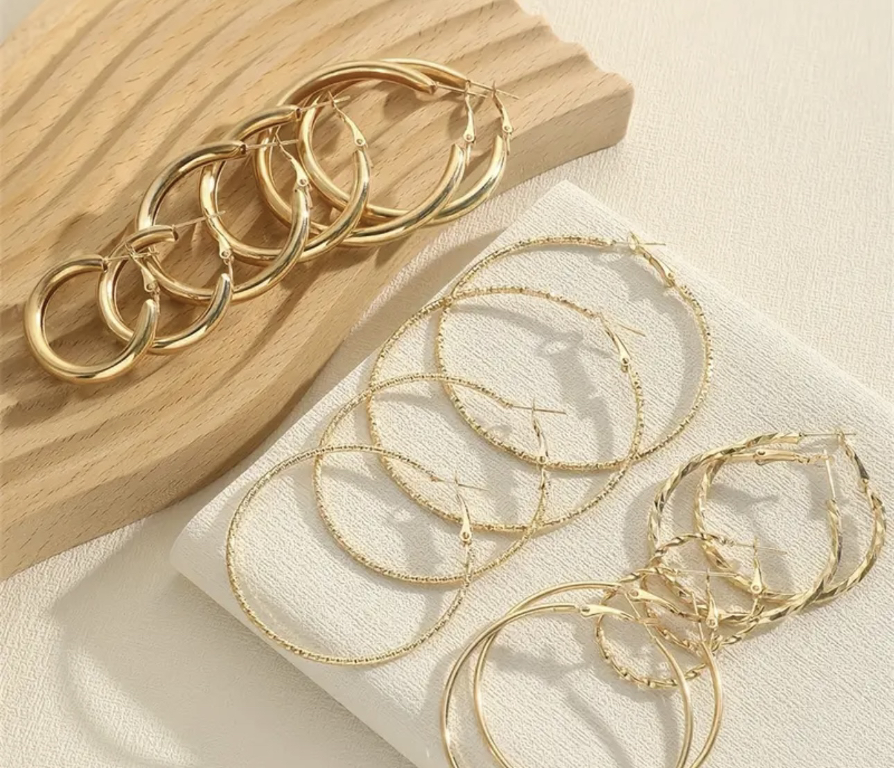 Hoop Earrings Alloy Jewelry (8 pairs) - photo 3