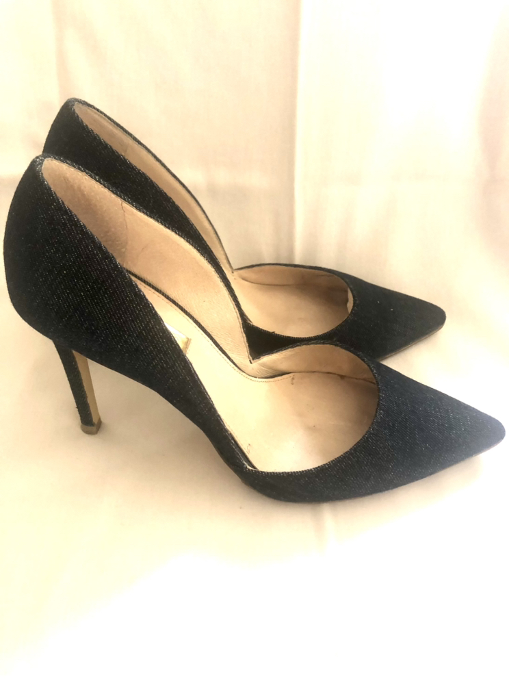 Louise Et Cie Heels Jeans Navy Women Shoes, 8.5 thumbnail