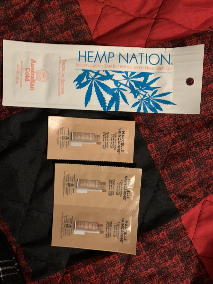 #freecycle tan extender lotion and marcelle concealer samples thumbnail