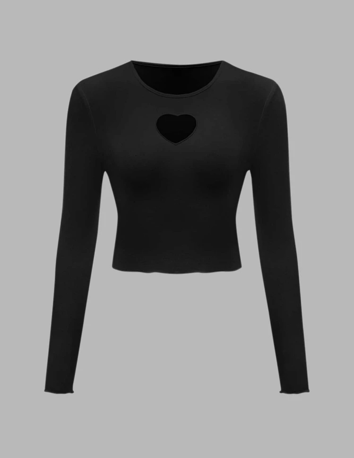 Heart pattern cut off crop top - free delivery