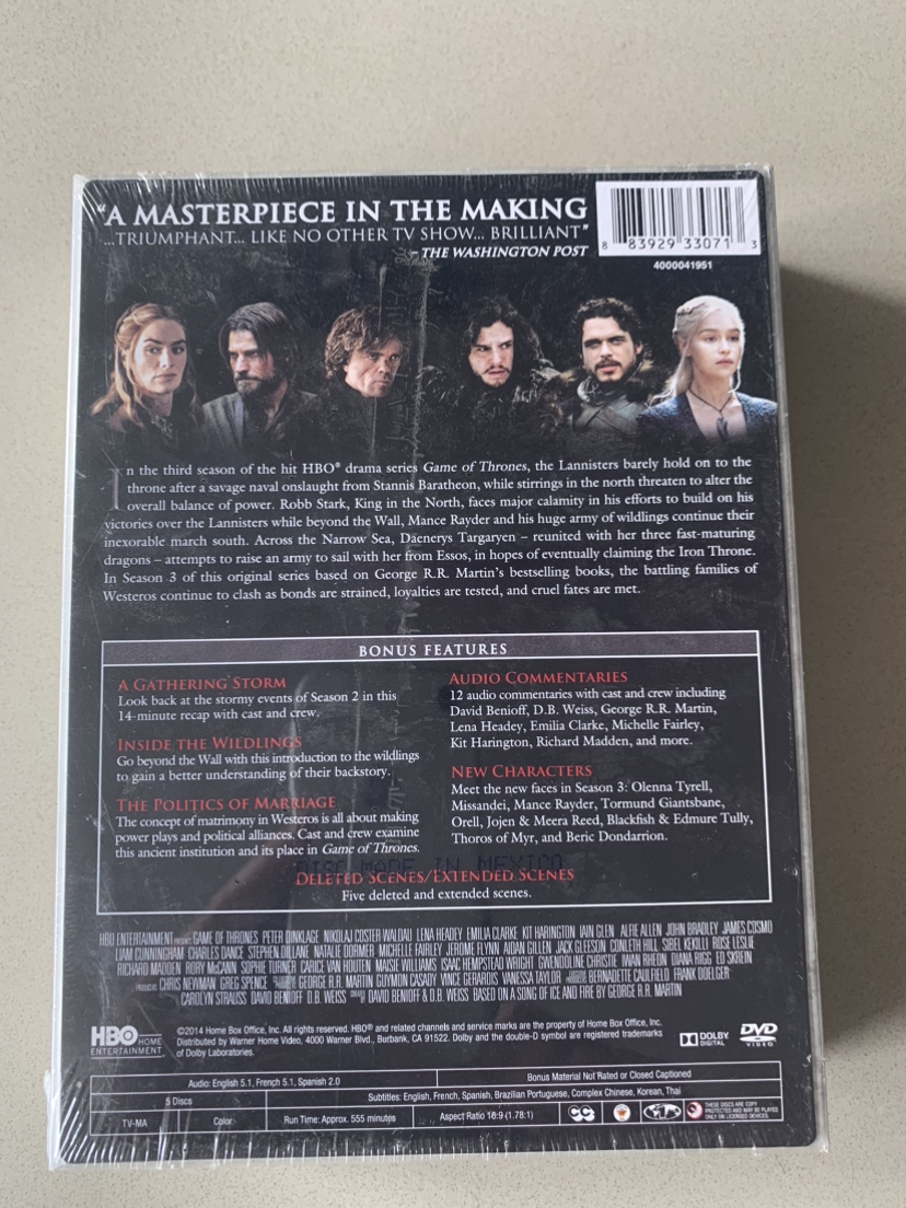 BNIB sealed season 3 of Game of Thrones DVD set 🥕 image indicator(2)