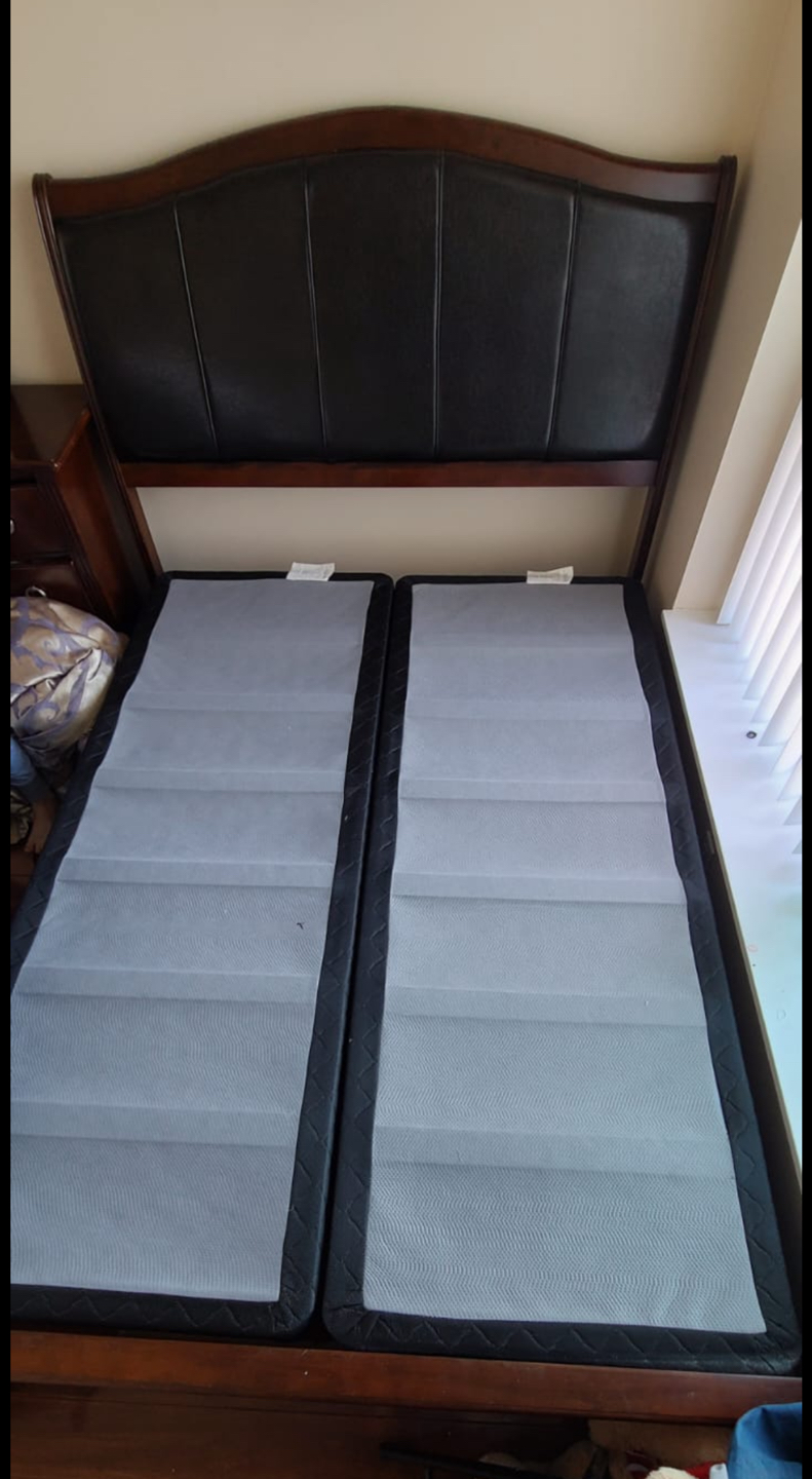 Queen size solid wood bed frame and bed box