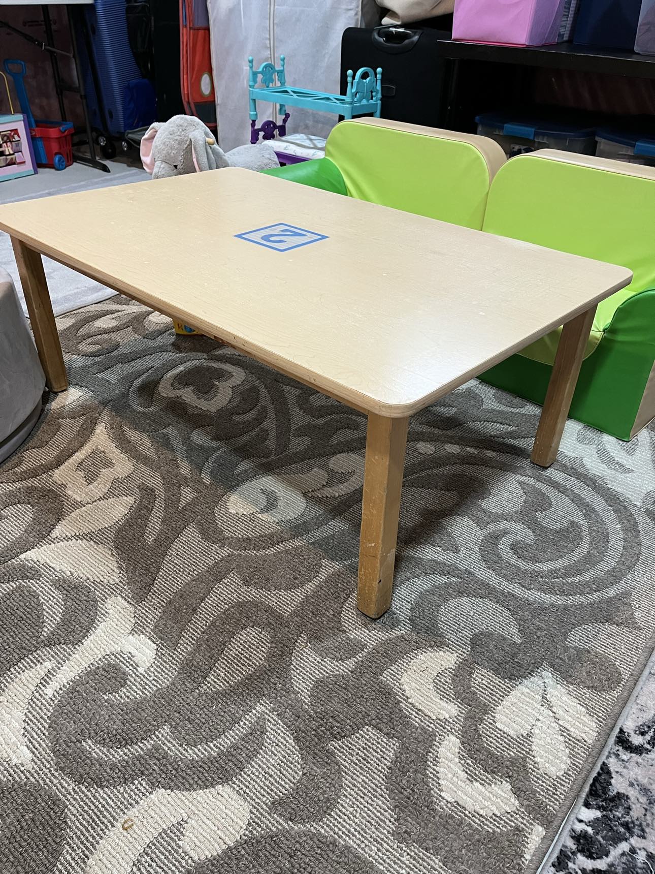 Kids table plus six chairs