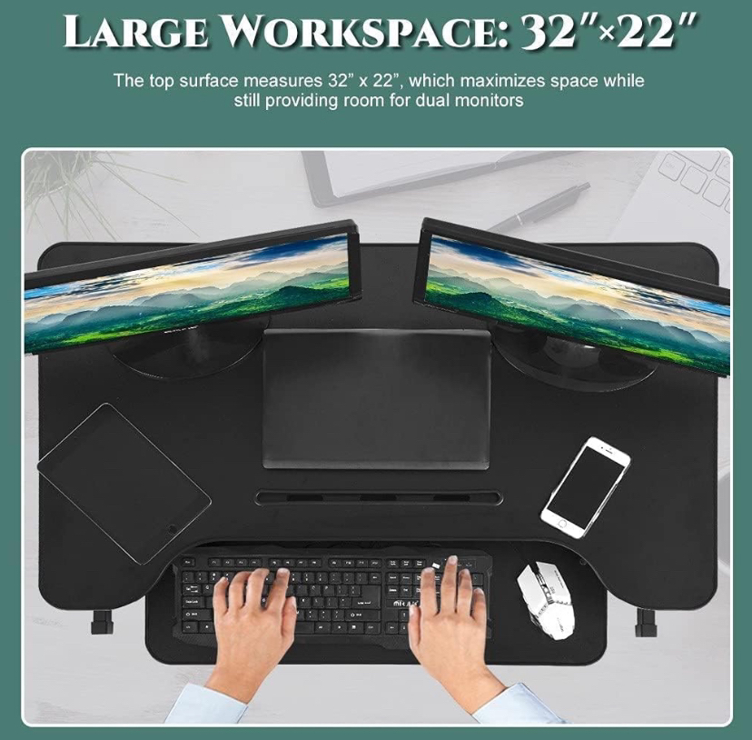 Adjustable standing desk converter - photo 3
