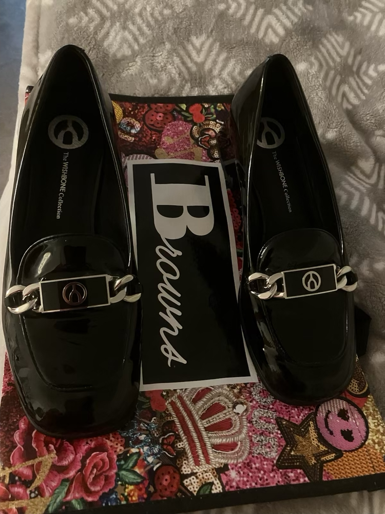 Browns Wishbone Patent Leather Shoes thumbnail