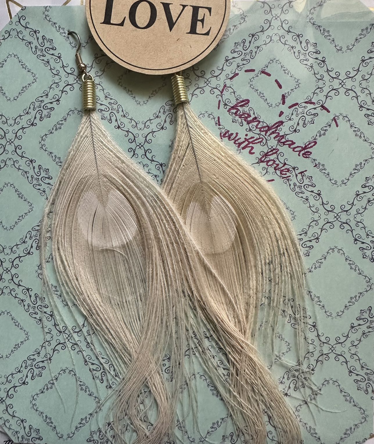 Beautifully handmade Peacock Earrings! #freecycle - photo 2
