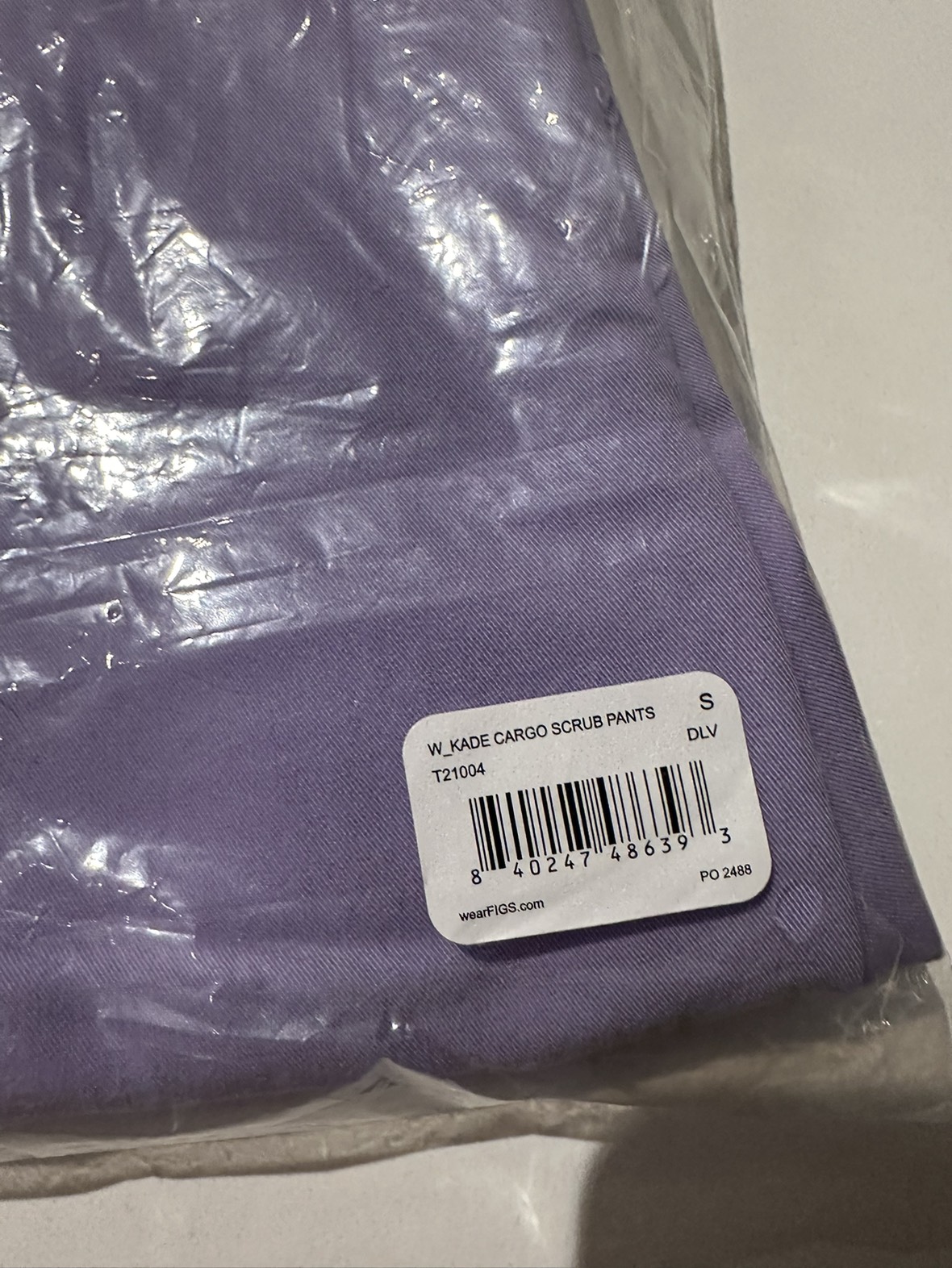 Brand new Figs Kade Cargo Scrub Pants, Lavender dew, size small - photo 2
