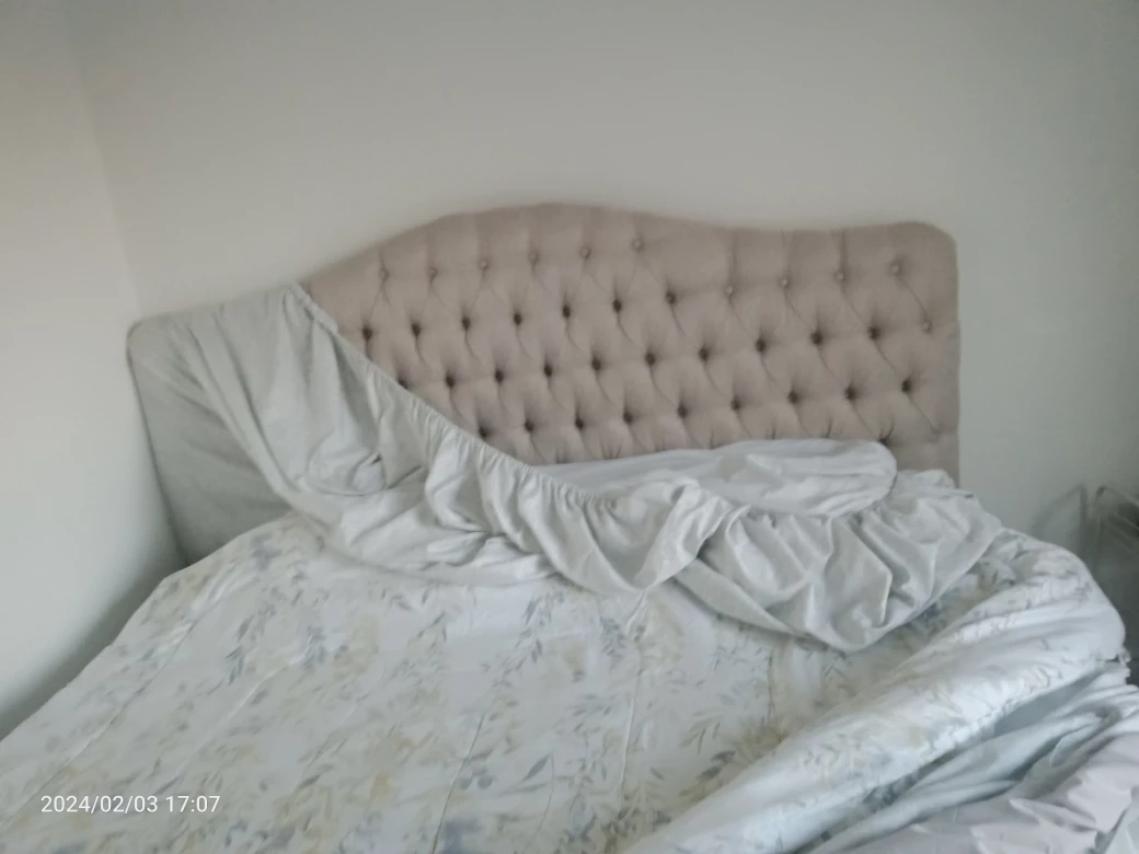King size metal frame with headboard without mattress