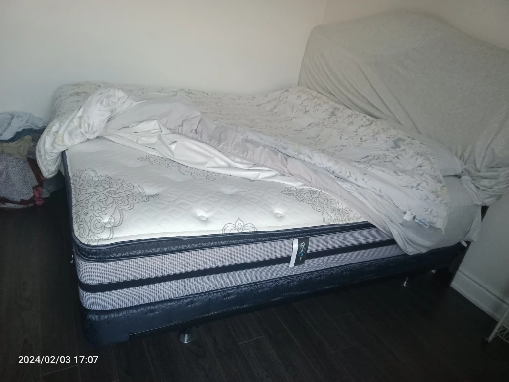 King size metal frame with headboard without mattress - photo 4