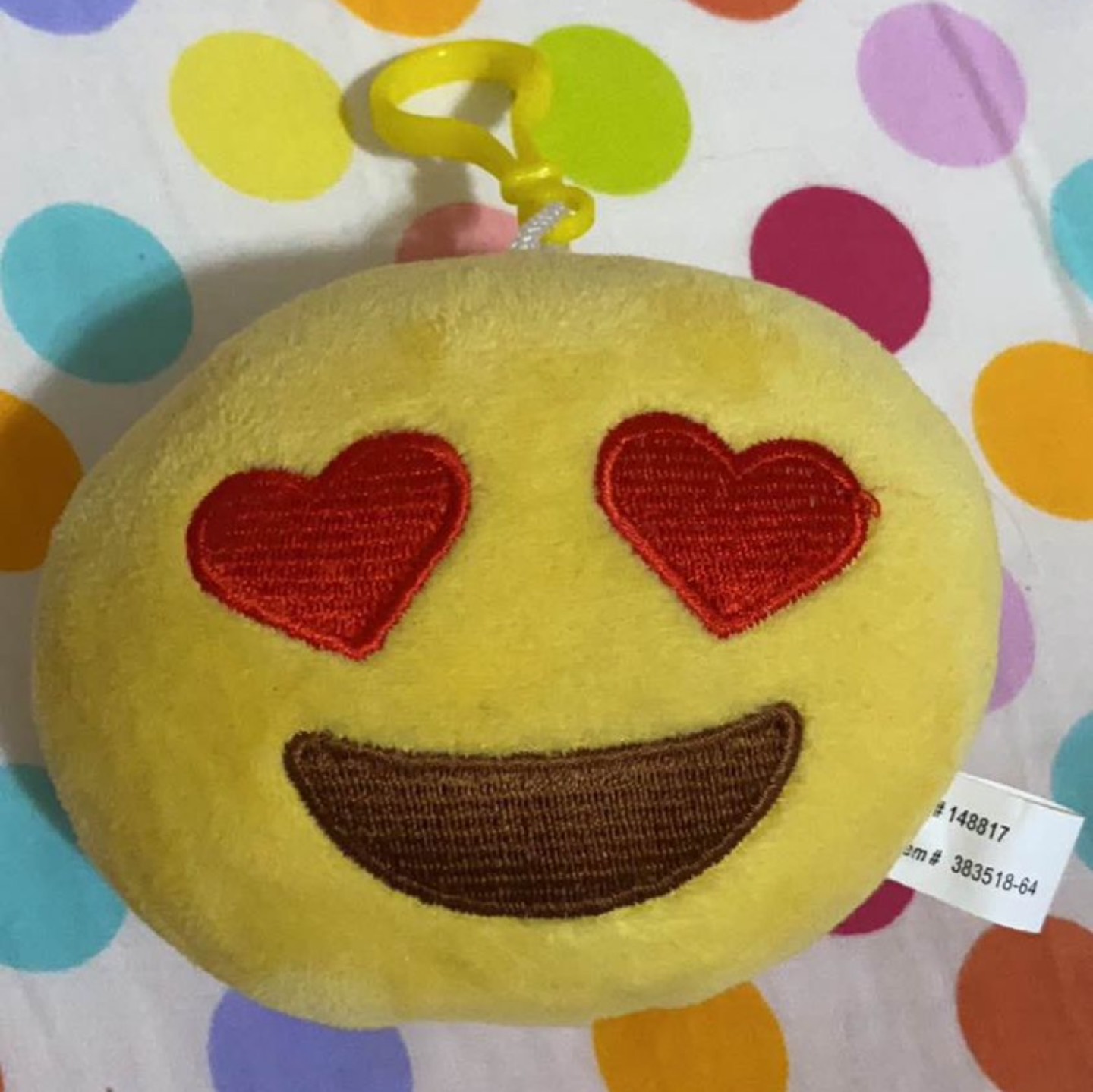 Heart Eye Emoji Backpack Clip/Keychain