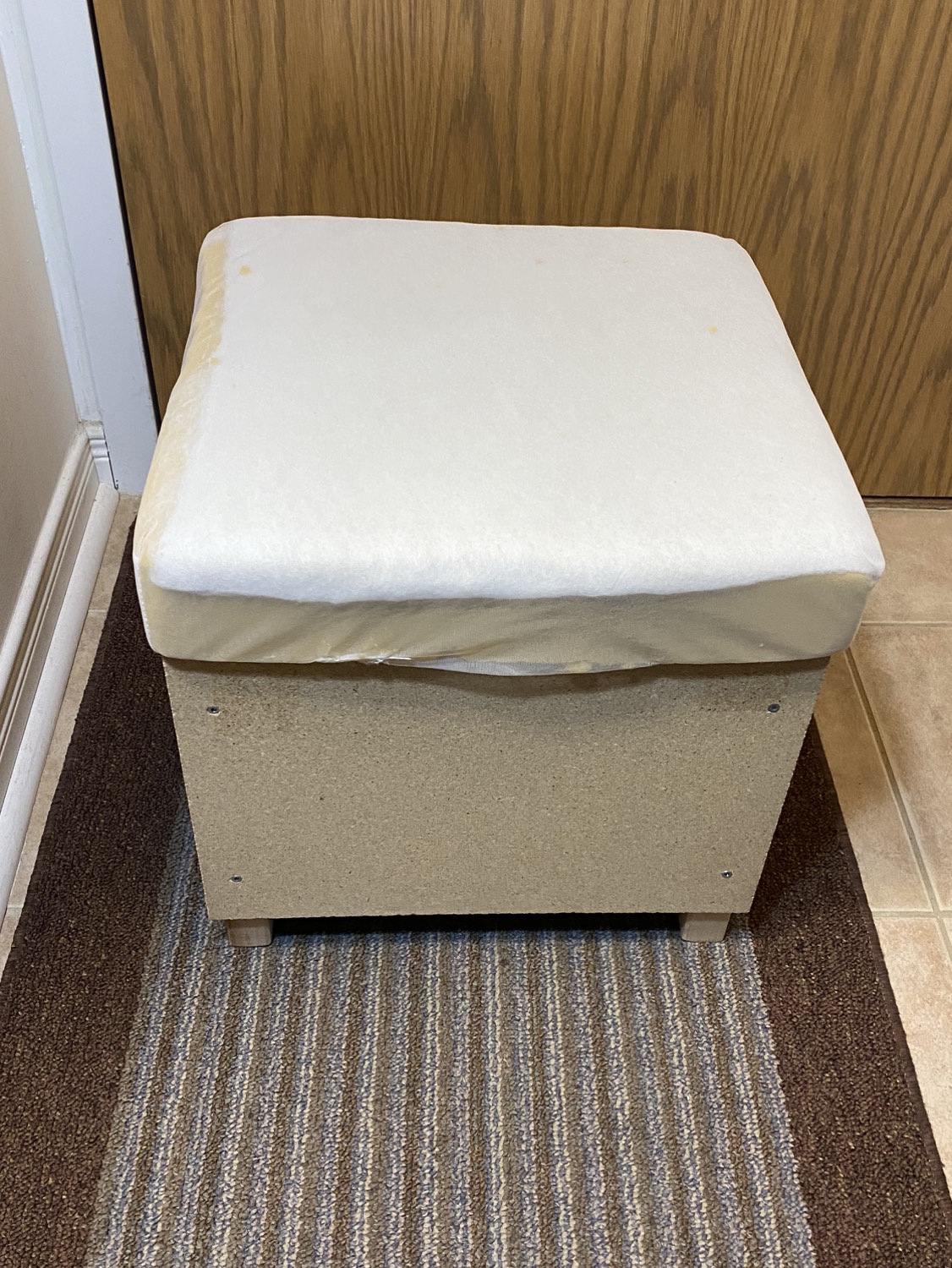 #Freecycle IKEA Square footstool with Brown Cover image indicator(3)
