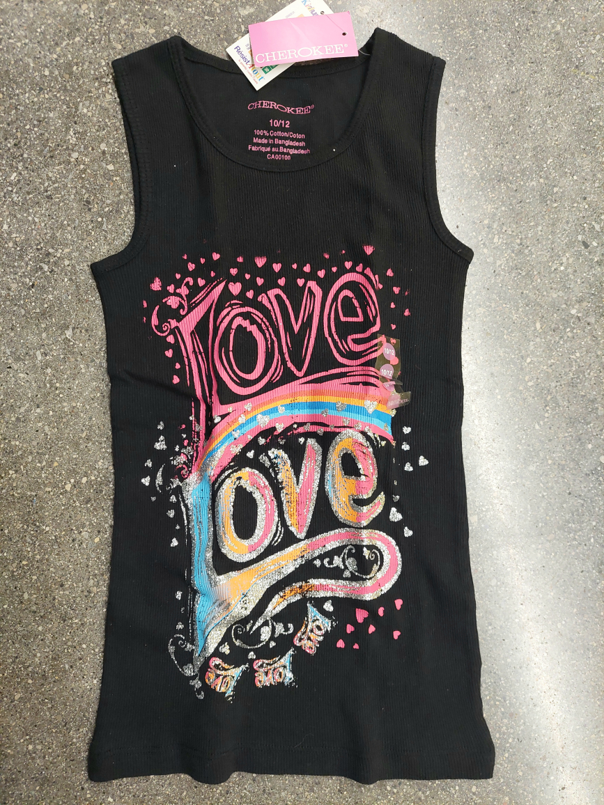 New Girls Black Tank Top thumbnail