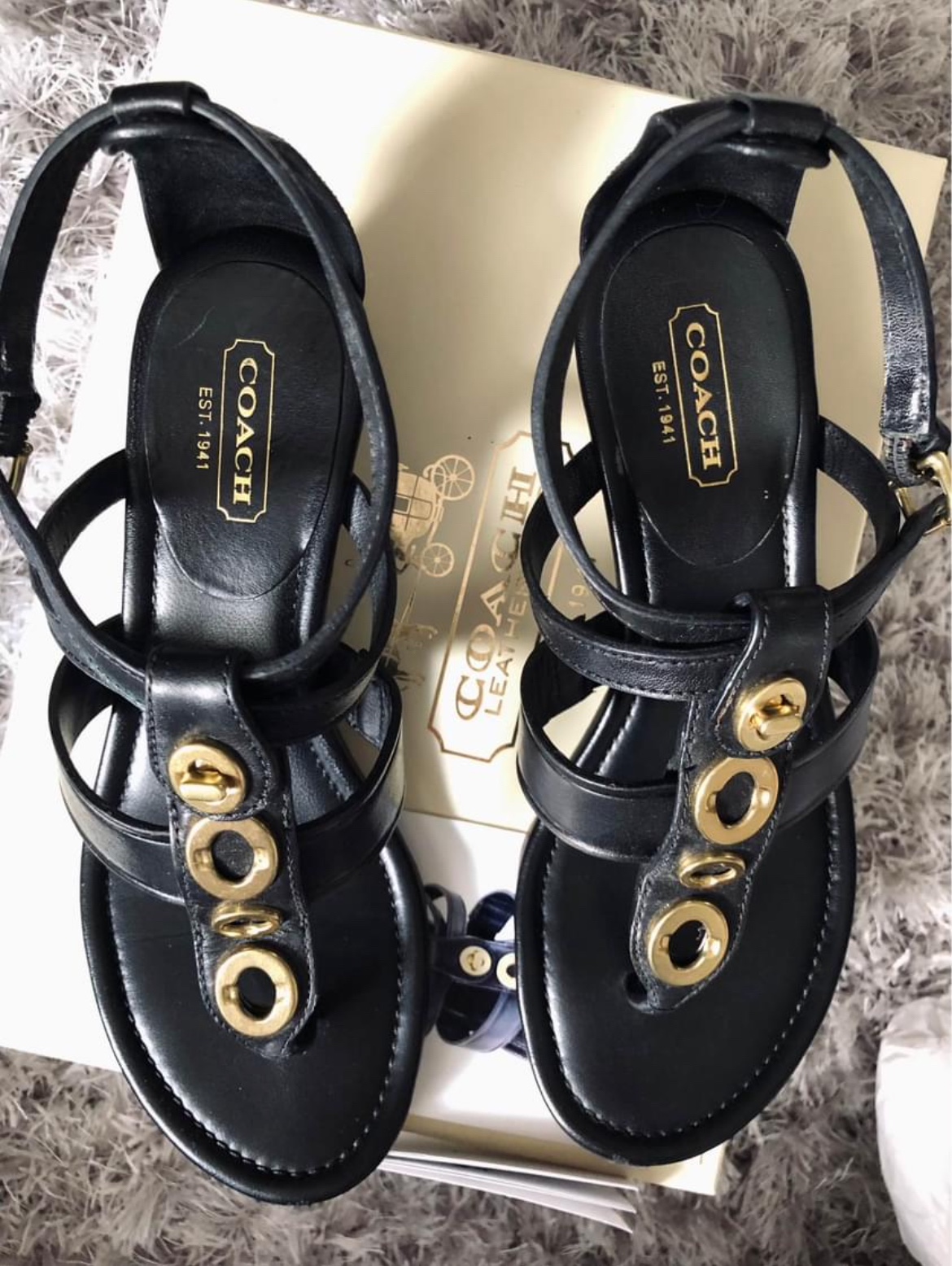 Coach gladiator sandals size 5 image indicator(2)