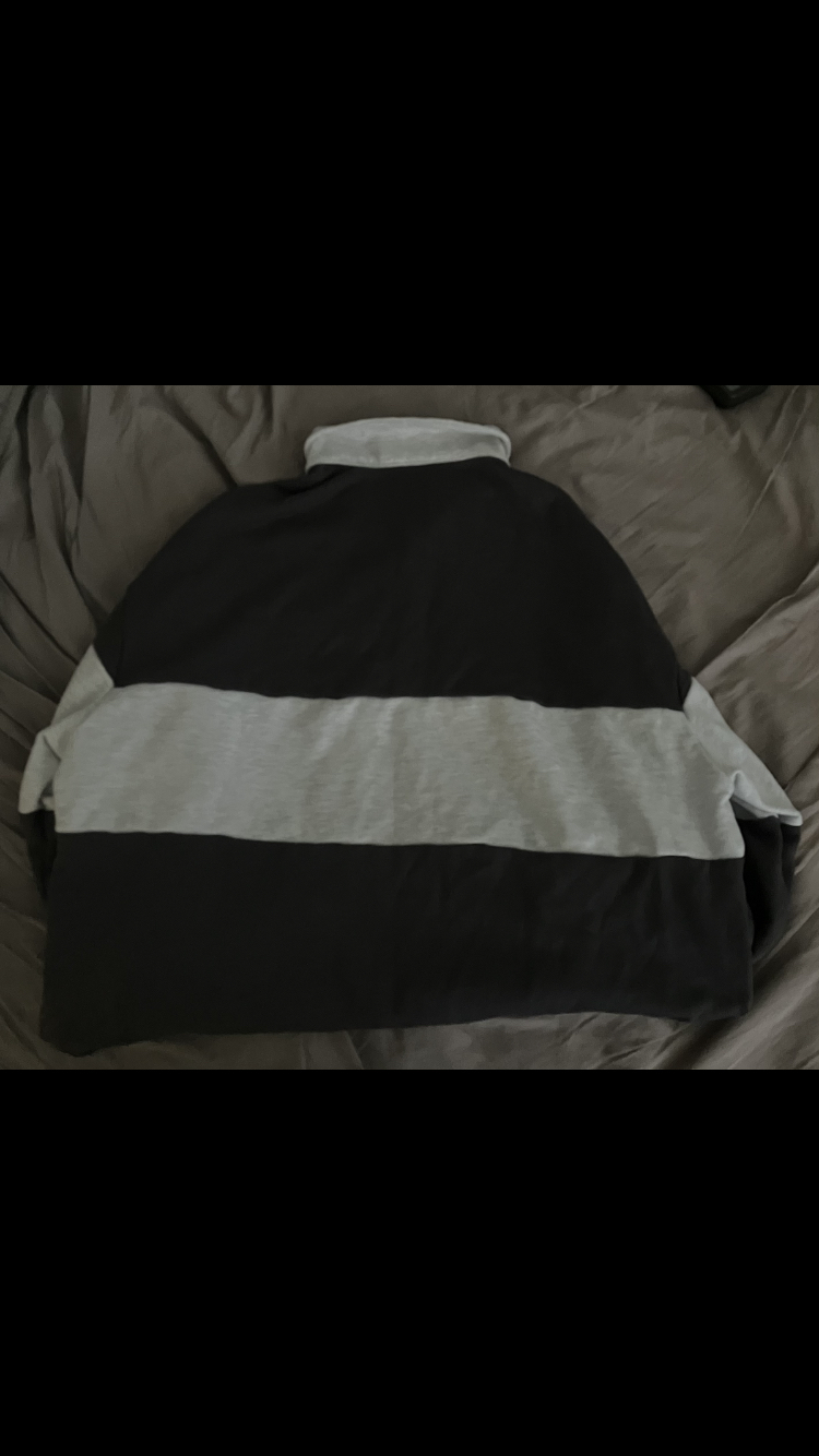 Shein Drop Shoulder Polo Collar Sweatshirt XL 👚🩶 image indicator(2)