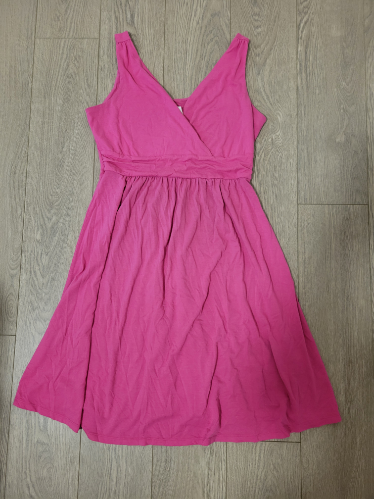 🥕 Old Navy Pink Sleeveless Maternity Nursing Dress image indicator(2)