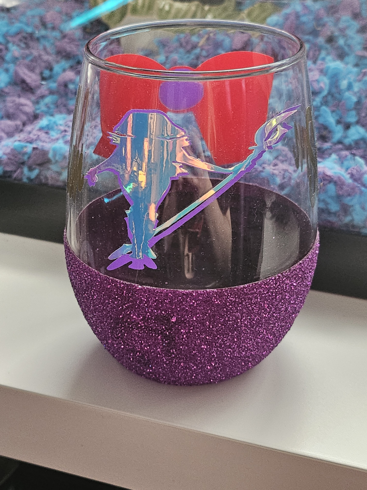 Sailor Saturn glass cup