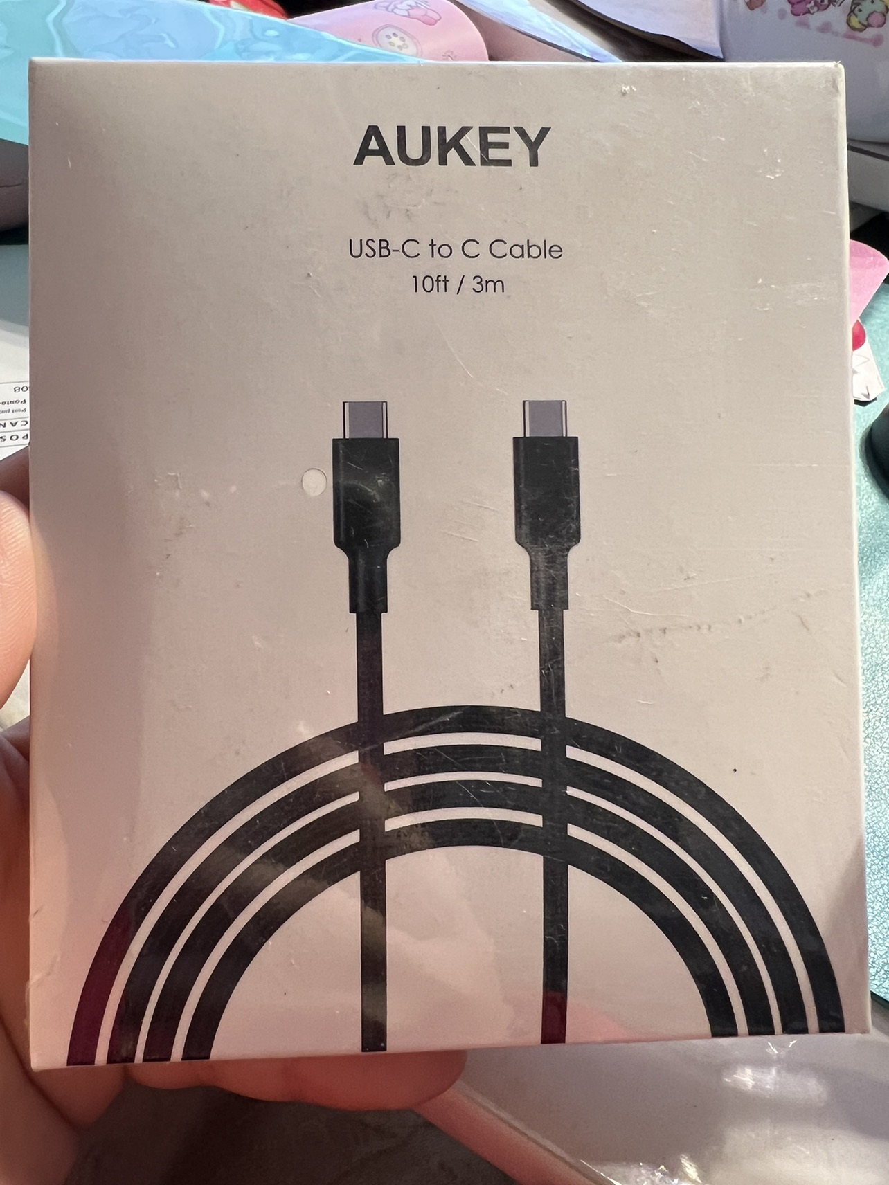 AUKEY CB-CD31 Nylon USB-C to C cable(10ft /3m )sealed thumbnail