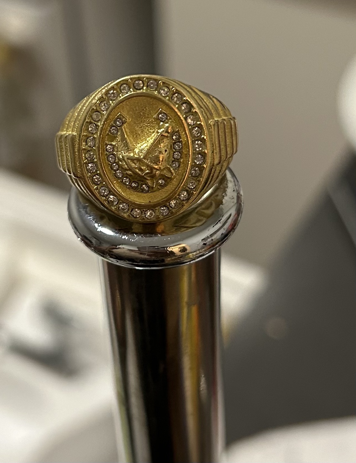 Men’s Gold Ring ( Stamped with 18k) read description thumbnail