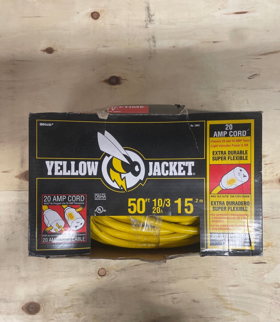 Yellow Jacket 20 Amp Cord 50FT