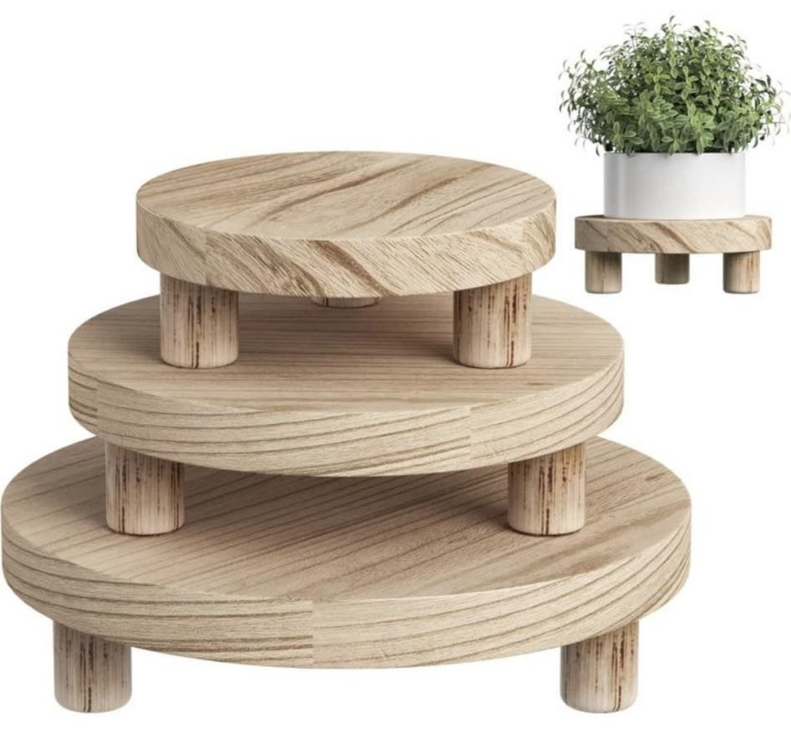 3 Pcs Wood Plant Stand Indoor Outdoor - photo 3