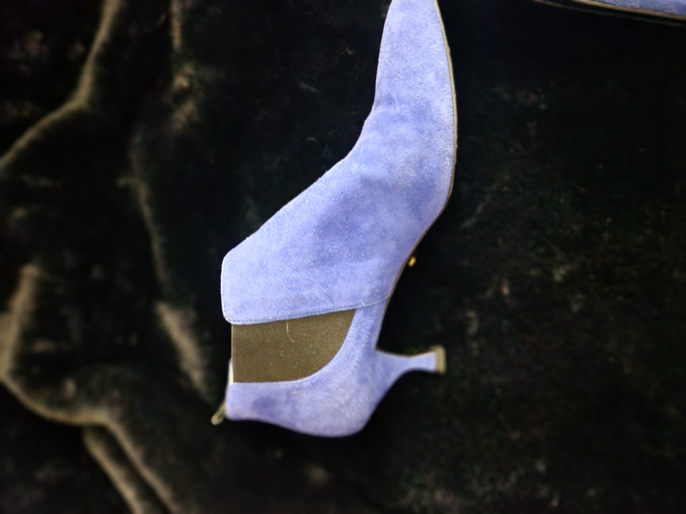 Prada blue suede leather half boots image indicator(3)