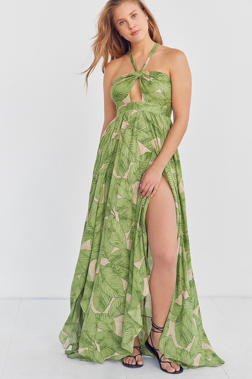 Urban Outfitters Kimchi Blue Deveraux Cutout Twist Maxi Dress image indicator(2)