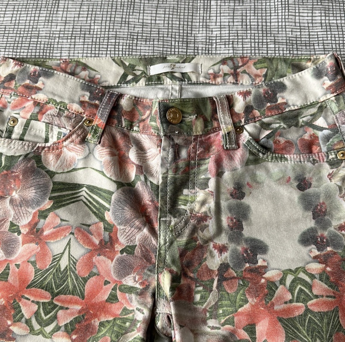 7 For All Mankind Floral jeans size 26 - photo 2