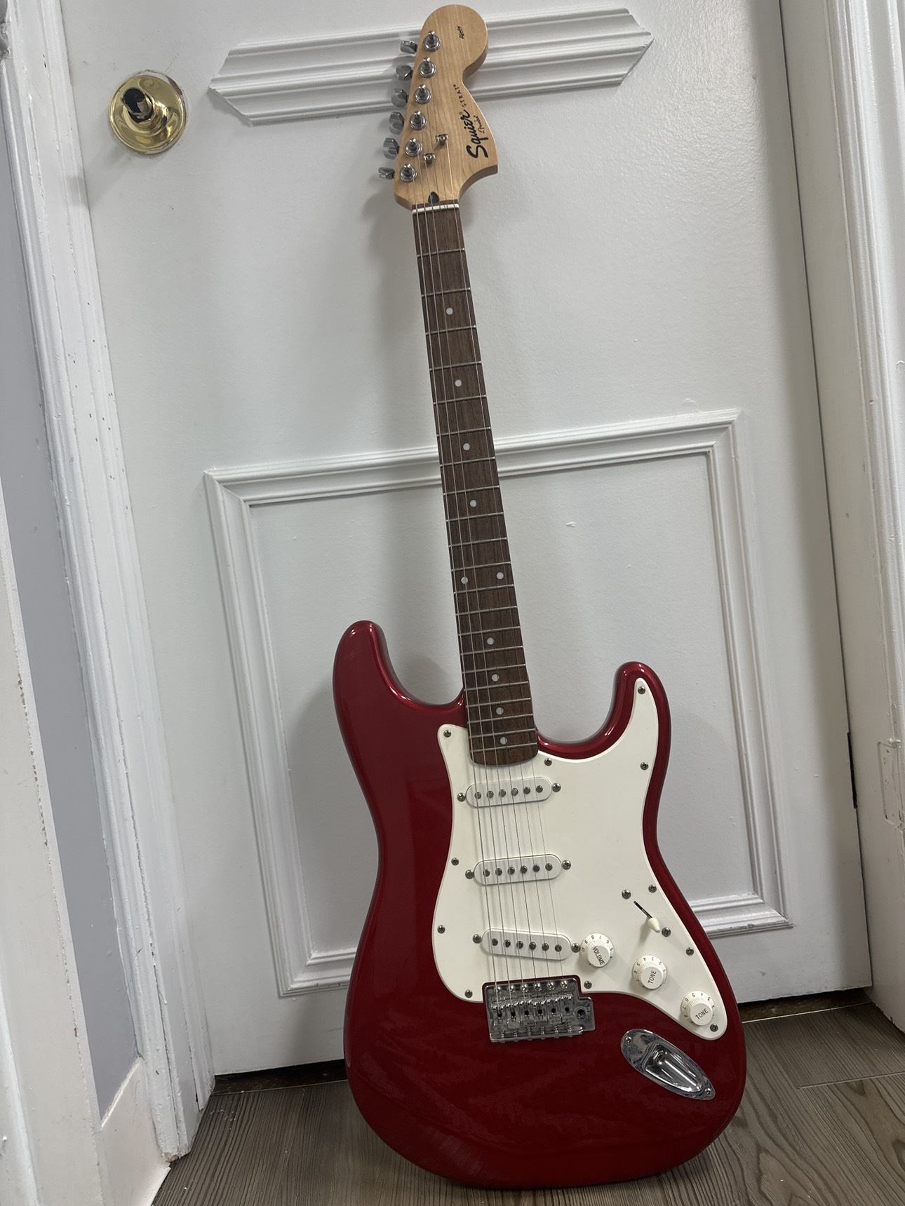 Squier stratocaster made by fender electric guitar on sale