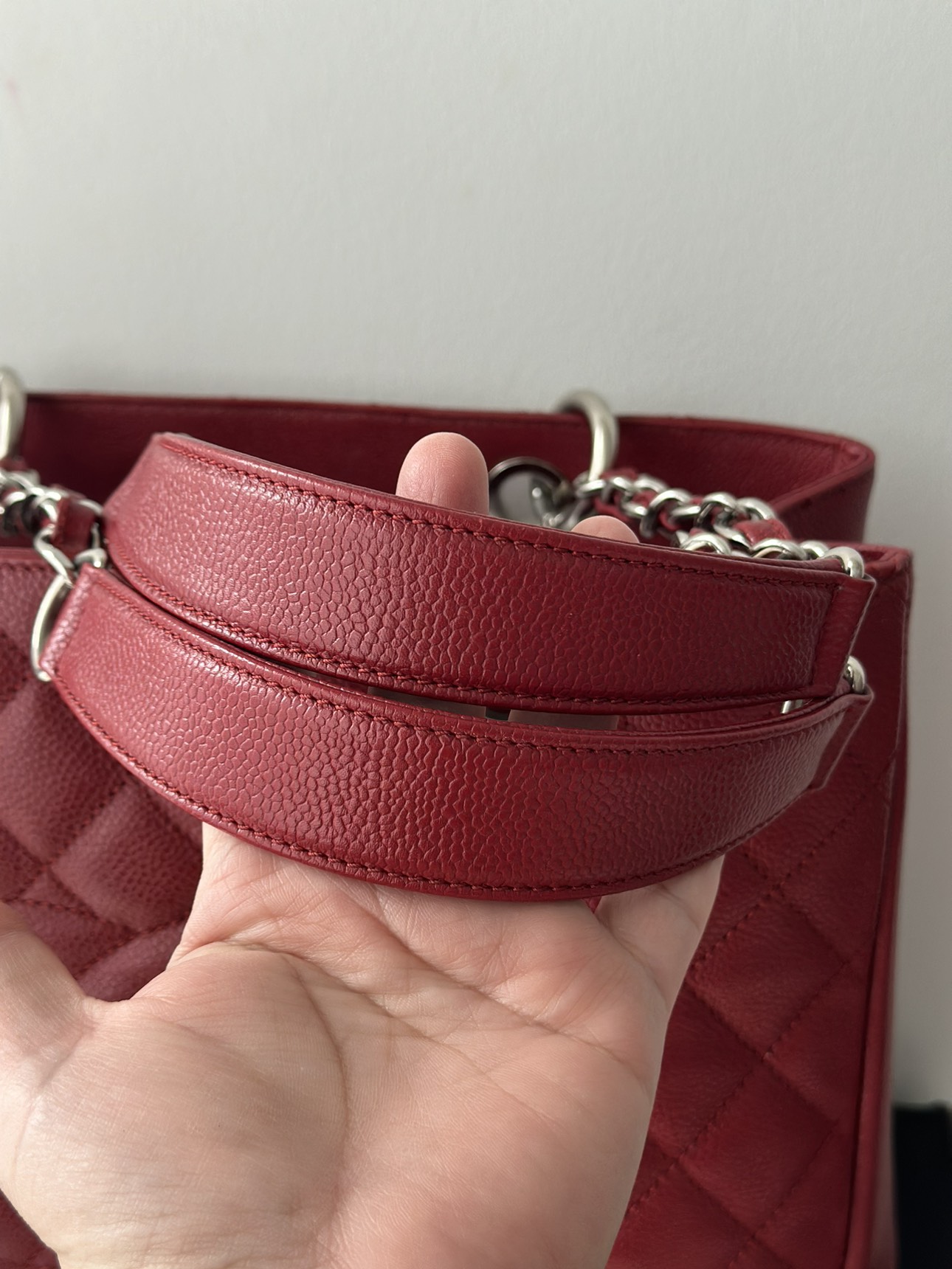 Chanel caviar GST tote with silver hardware image indicator(3)