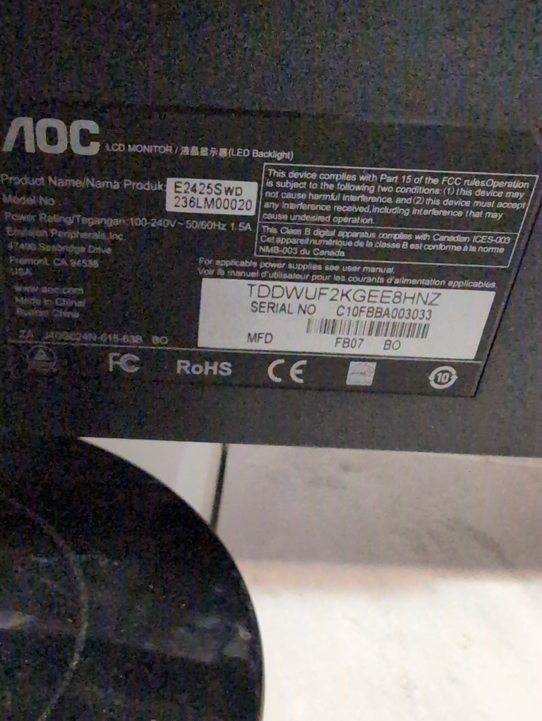 AOC LCD Monitor 24" E2425SWD - photo 3