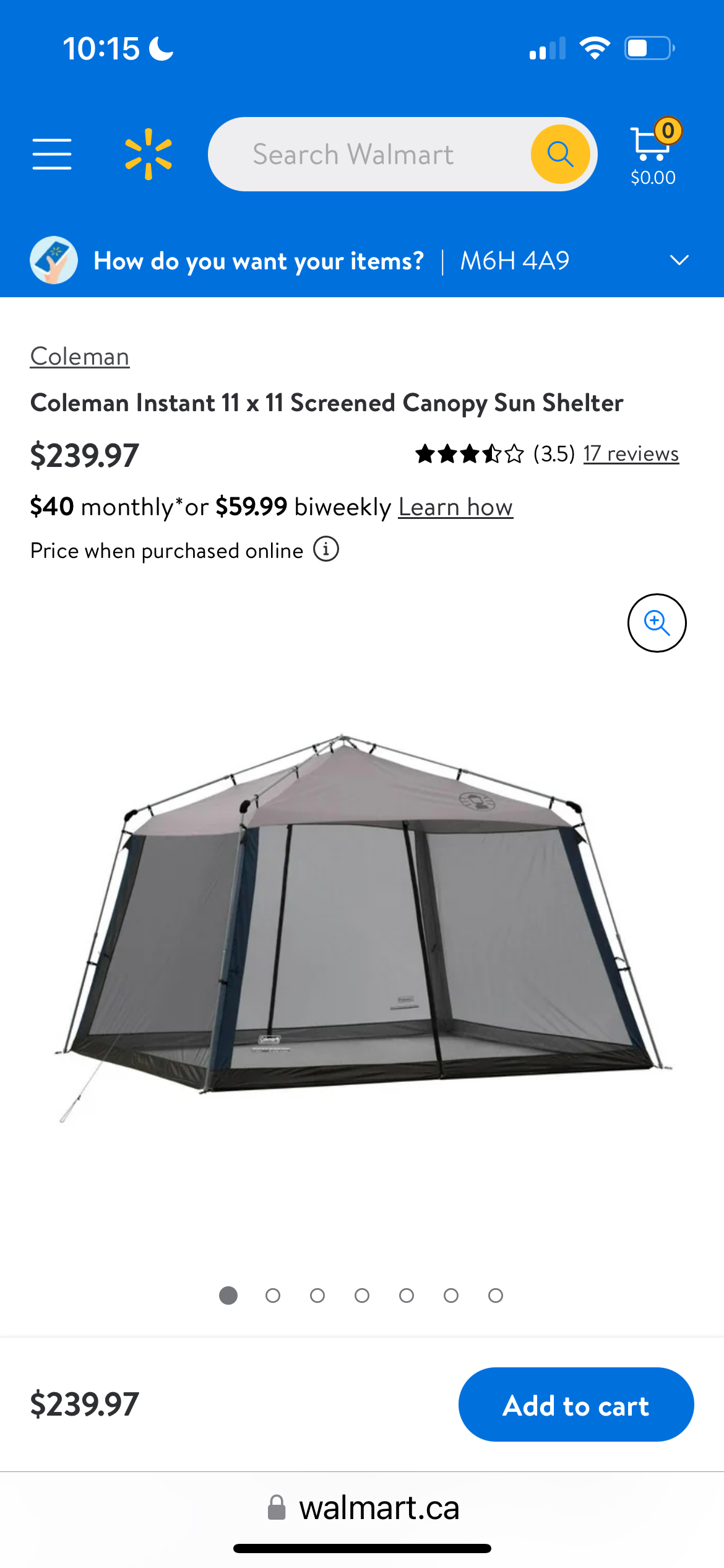 Camping stuff - Coleman Instant Screen House Canopy, 11’x11’