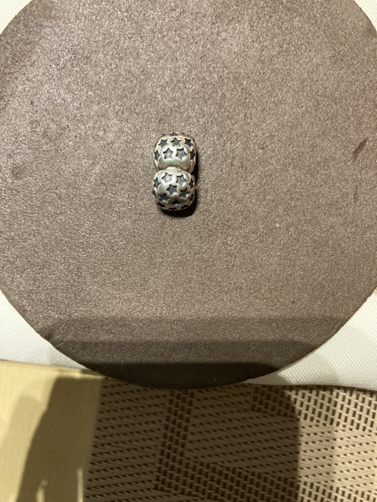 Pandora RETIRED Sterling Silver Charm-Silver Star Spacer