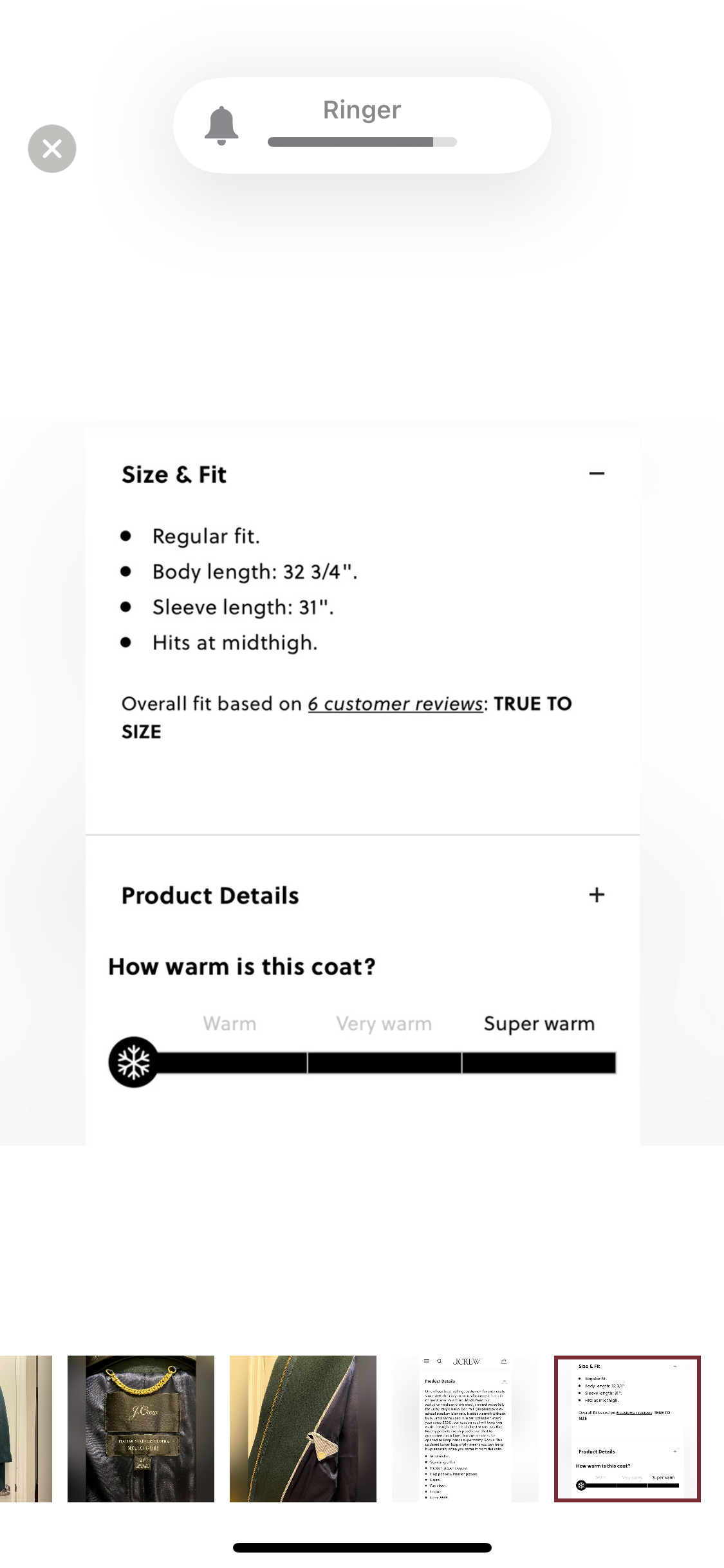 J. Crew Cocoon Coat in Stadium Wool image indicator(10)