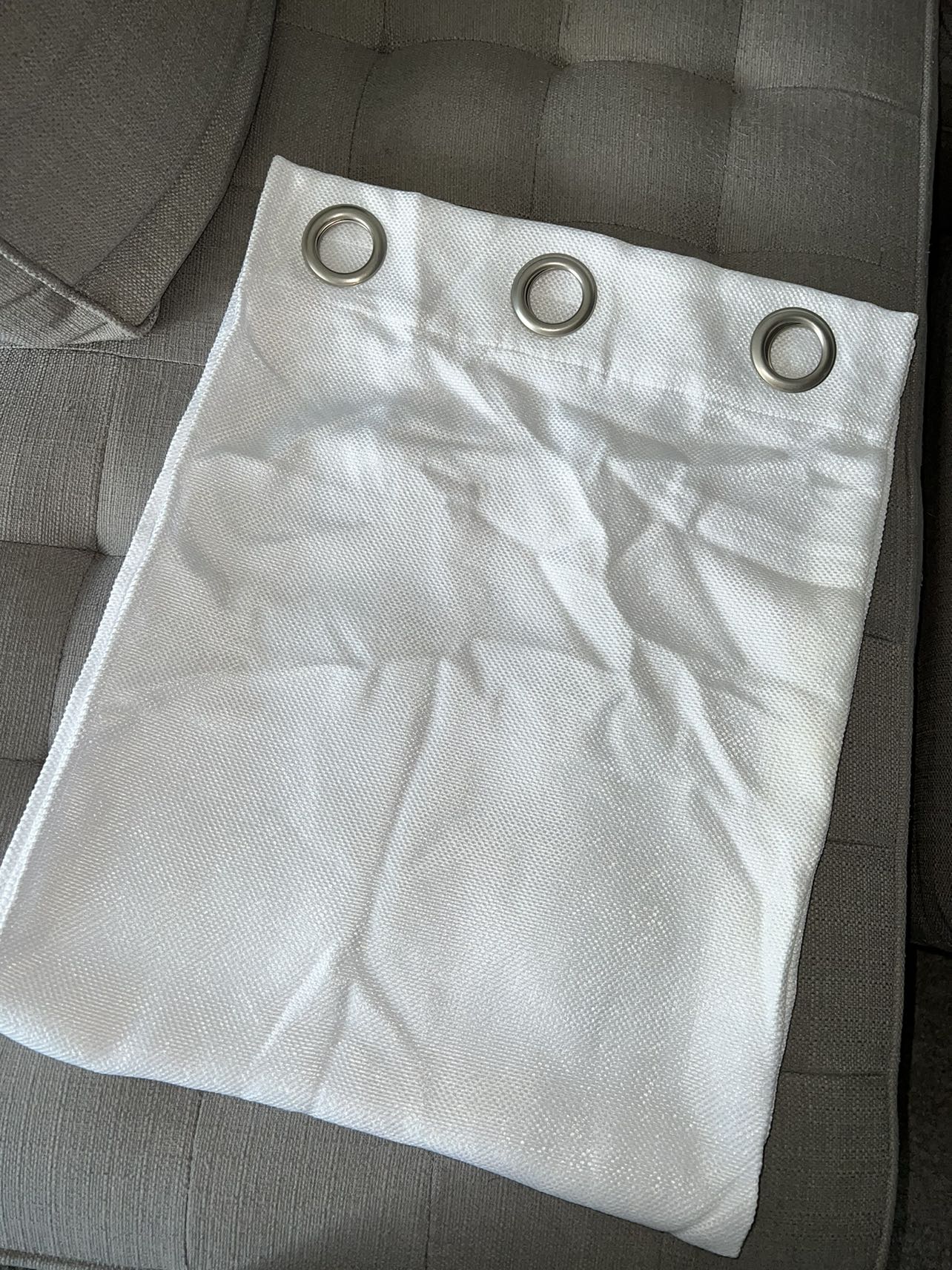 Long white curtains x4 thumbnail