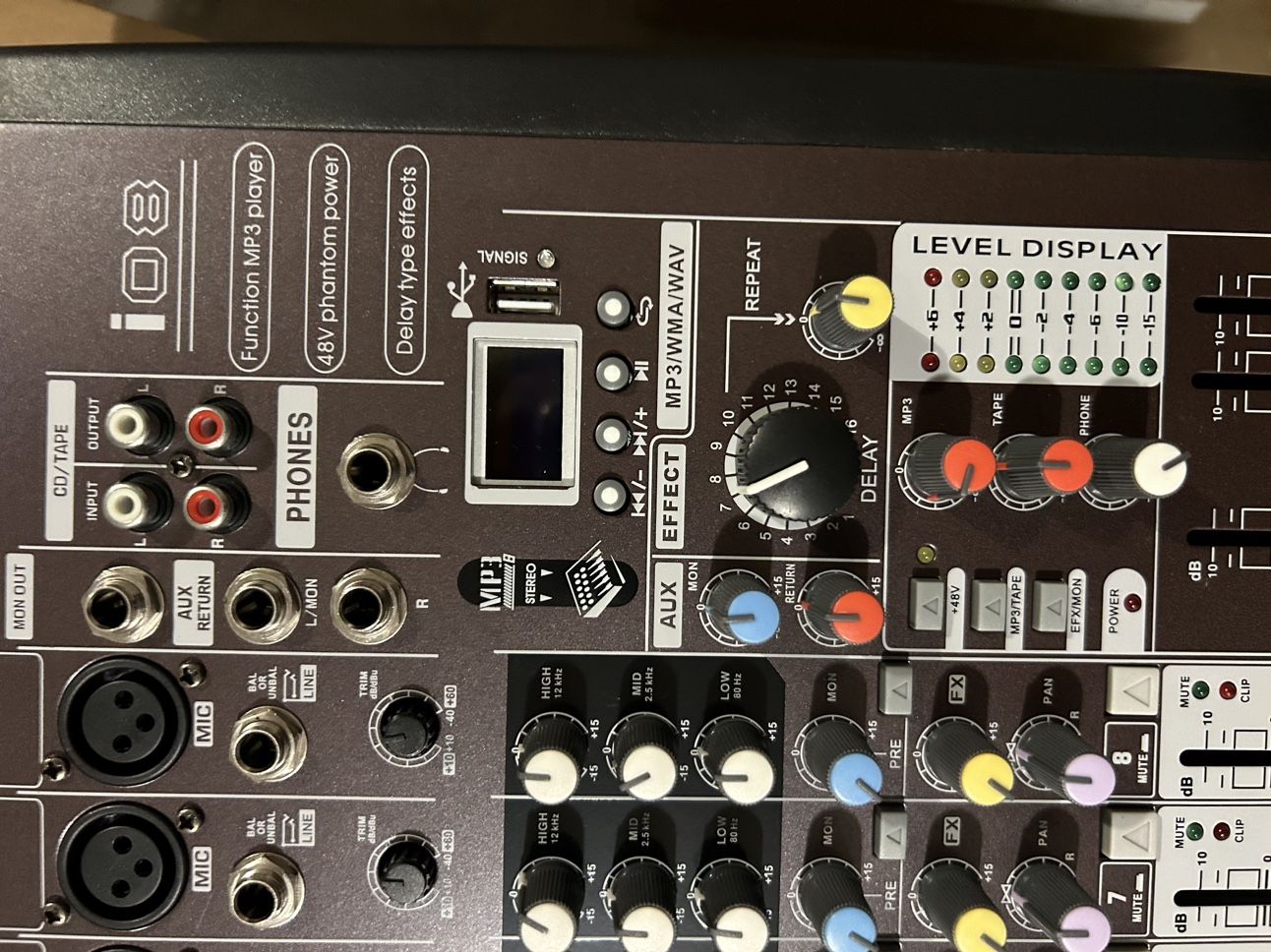 8 channels mixing console DJ mixer with Bluetooth - photo 2