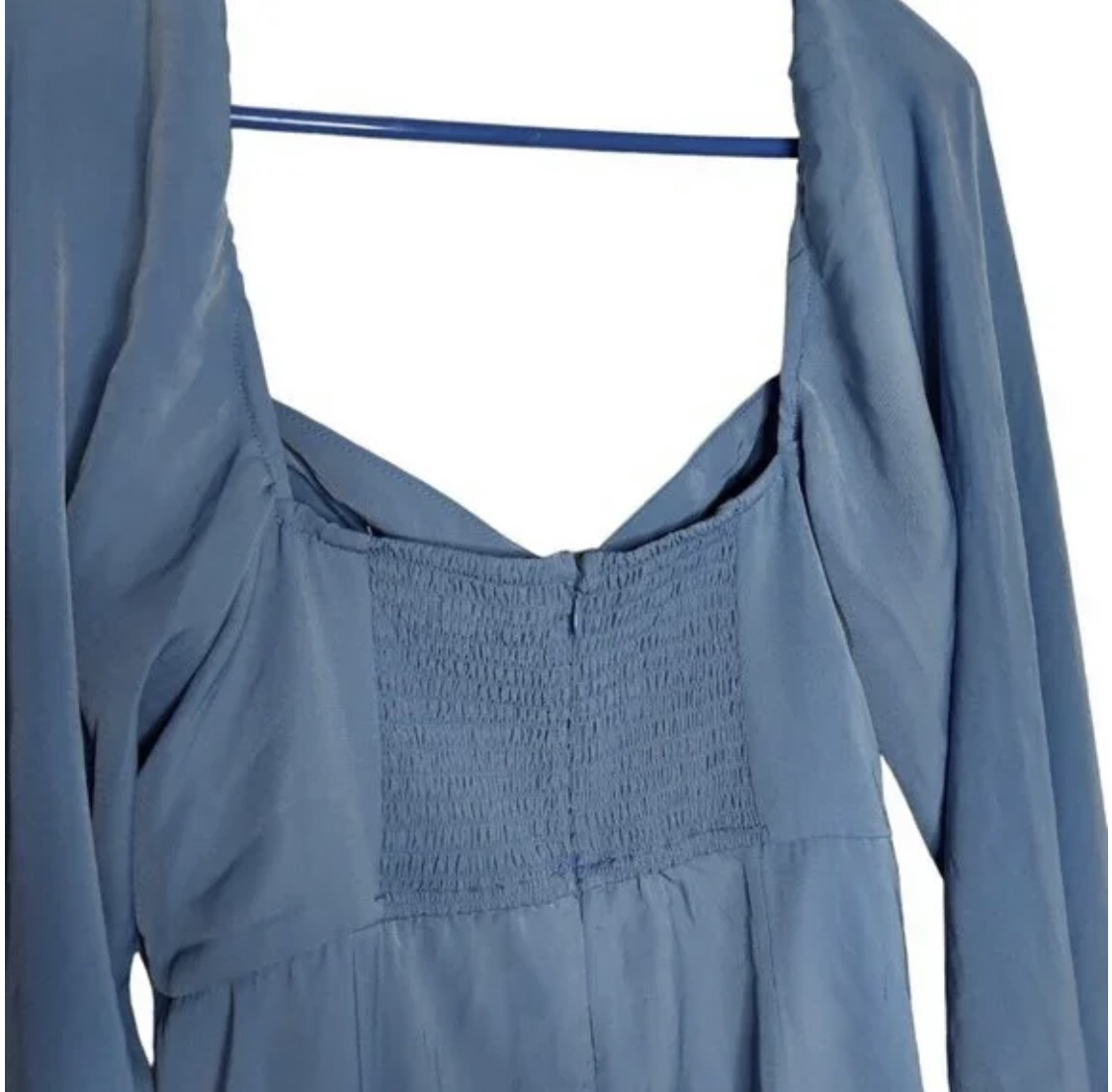 Abercrombie Blue Long Sleeve Corset Seamed Mini Dress - photo 3