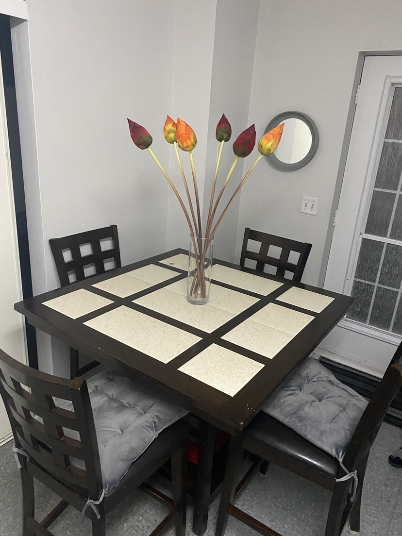 Bar style dining room set