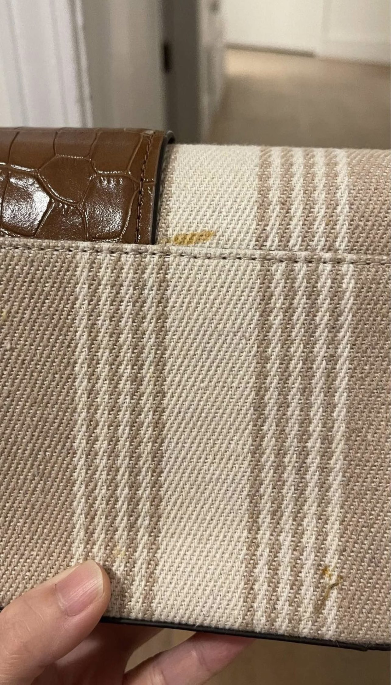 Michael Korse canvas crocodile print shoulder bag image indicator(9)