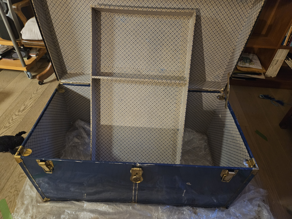 vintage steamer trunk - photo 5
