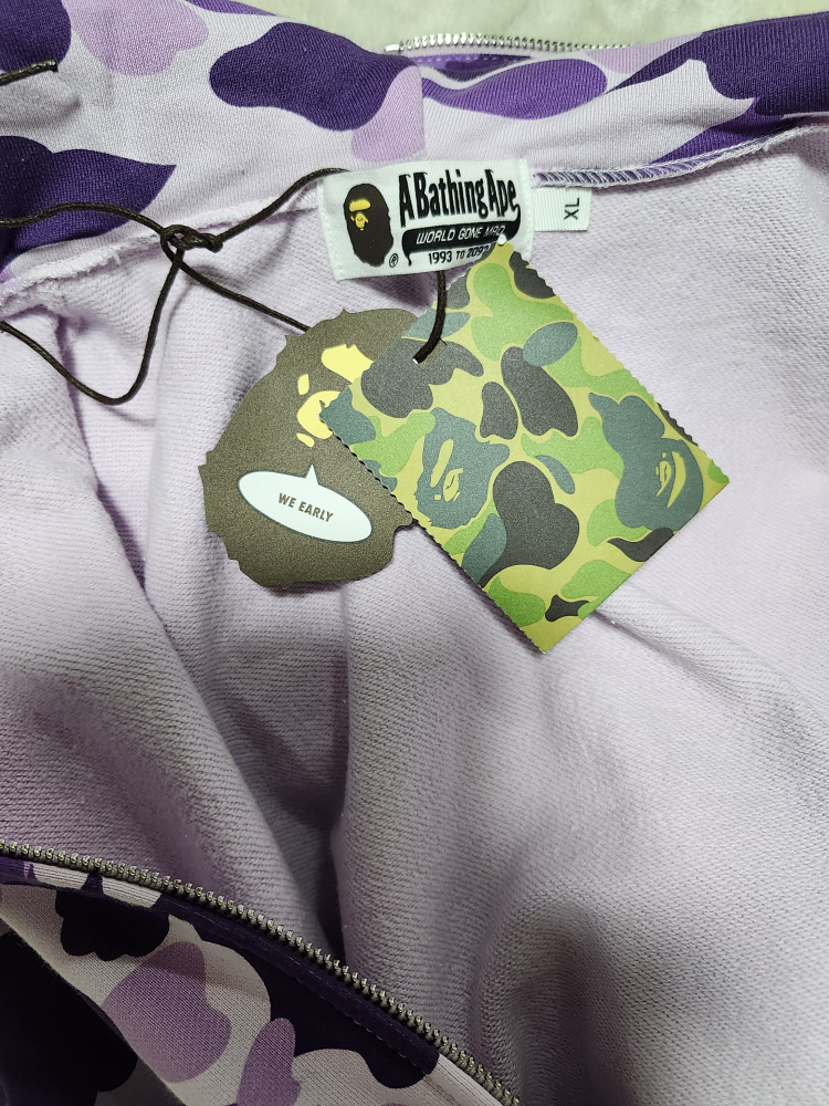 1:1 Bape Hoodie Light Purple - photo 4