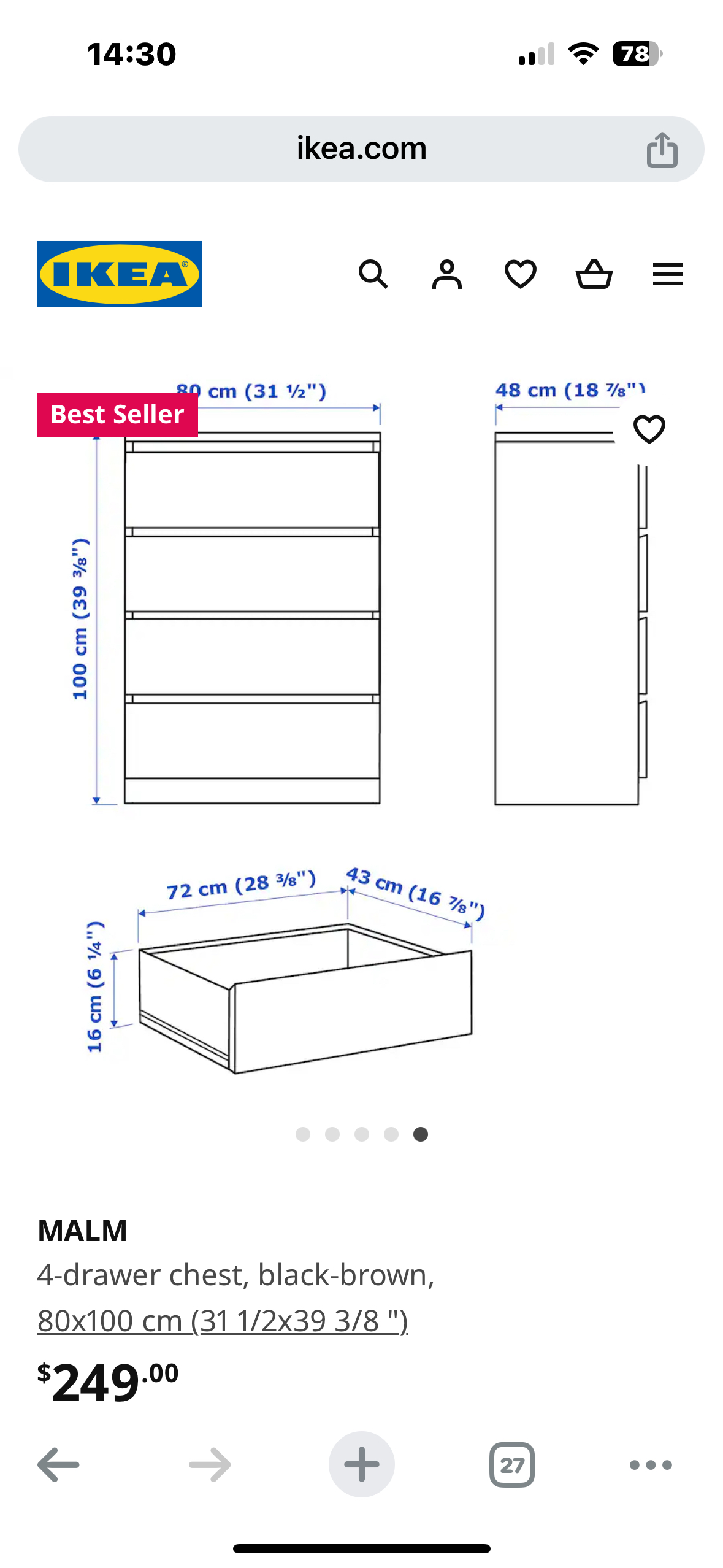 Ikea 4-drawer chest - photo 5
