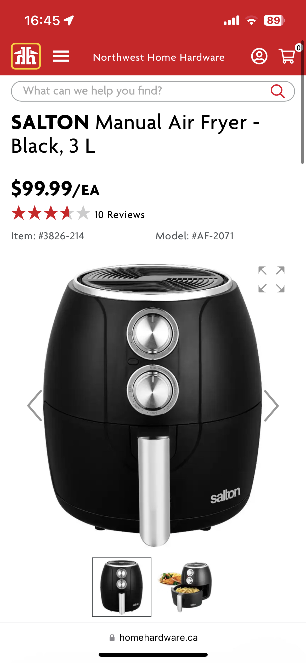 50% OFF BRAND NEW Salton Airfry 3L - photo 2