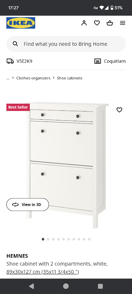 Ikea shoe cabinet