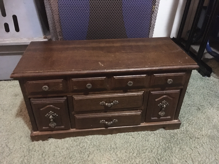 Wooden Jewelry Box w/ Music Box
