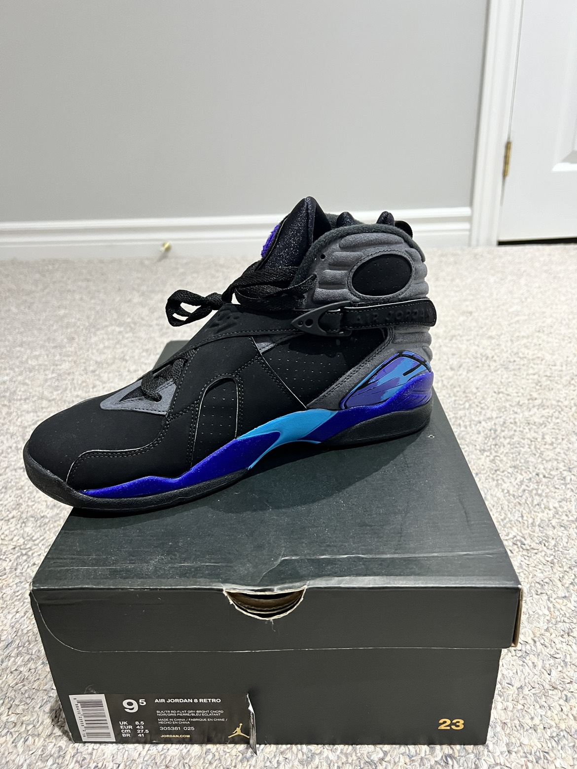 Jordan 8 Aqua size 9.5. DS and OG all with reciept. - photo 4