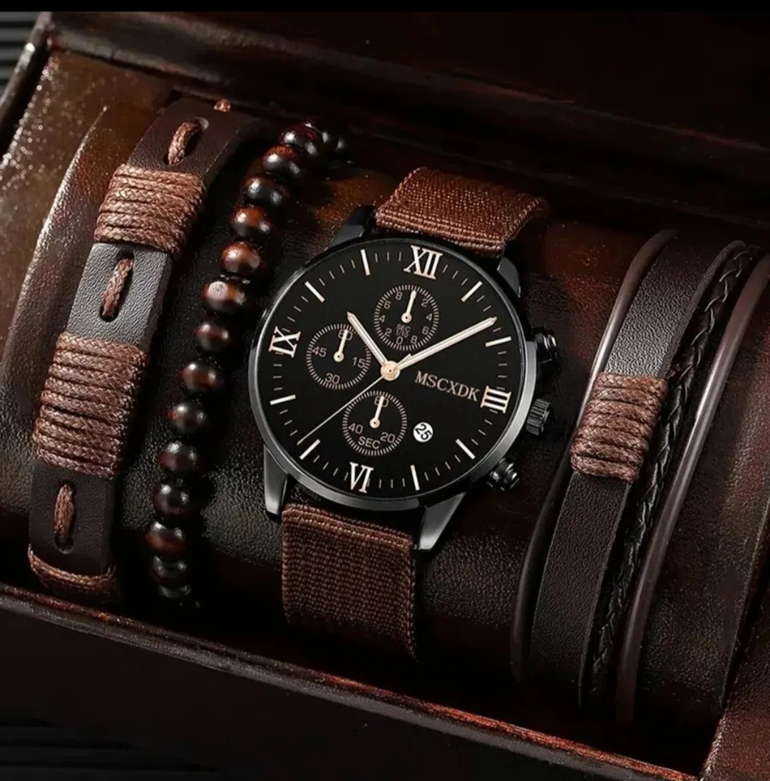 Men's Watch and Bracelet Set thumbnail