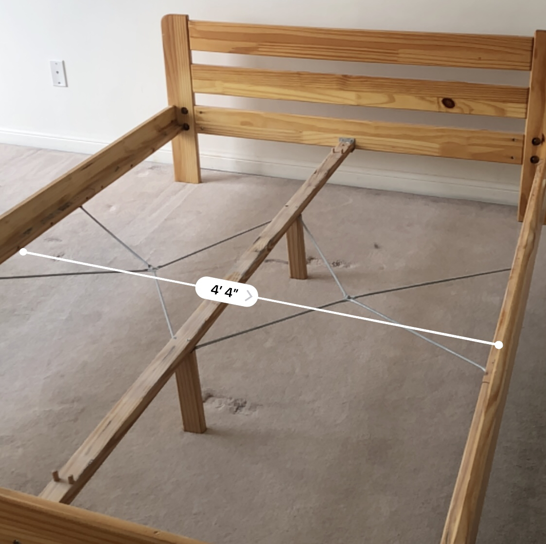 Wooden Double Size Bed Frame - photo 5