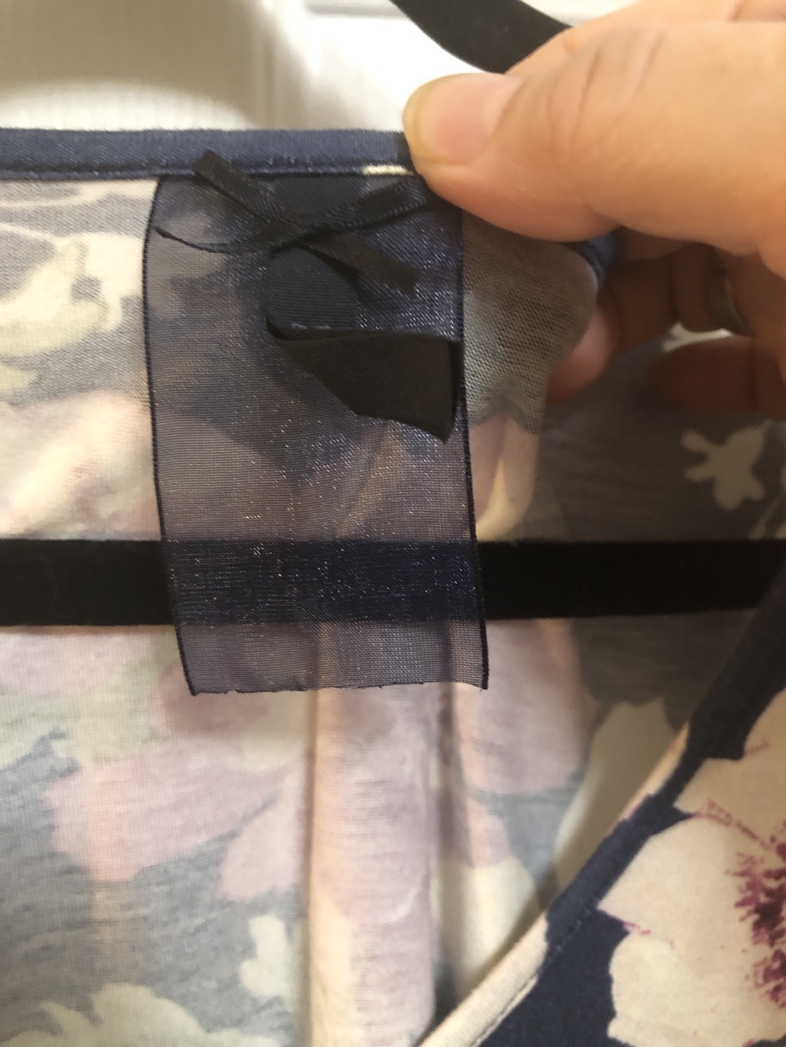 Floral navy blue shirt flowey! image indicator(3)